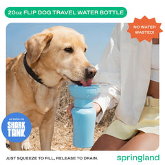 Close-up of leak-tight valve on Springer dog bottle