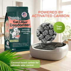 Sprinkle & Sweep coconut-based activated carbon beads show odor capture