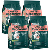 Sprinkle & Sweep packaging shows 4-pack for long-lasting litter odor control