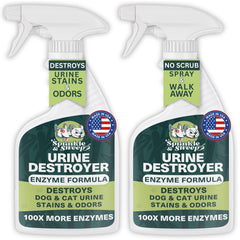 Sprinkle & Sweep 32oz spray tackles pet stains and odors on carpets.