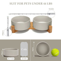 SPUNKYJUNKY double-bowl set for food and water