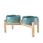SPUNKYJUNKY elevated ceramic dog bowl with 7.3-inch diameter for larger breeds.