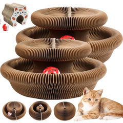 SpyxCam twisty paws tunnel in use for indoor cat play and stretch.