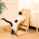 Spzanlovely cat scratcher with 180-degree angles for versatile play.