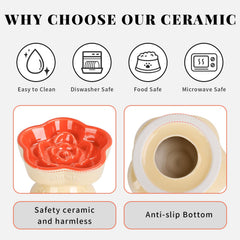 S&Q'S CERAMICS slow feeding maze pattern bowl design for extended meals