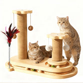 SQRTPGD cat scratching post with natural sisal for durable claw sharpening.
