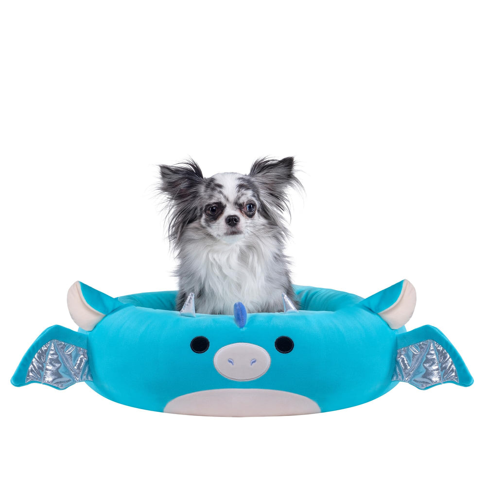 Squishmallows Tatiana Dragon pet bed front view showing ultrasoft comfort for dogs and cats