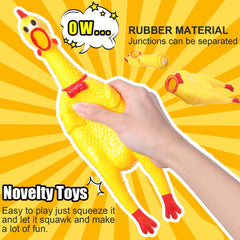 Sratte stress-relief rubber chicken toy for engaging squeaks during playtime.