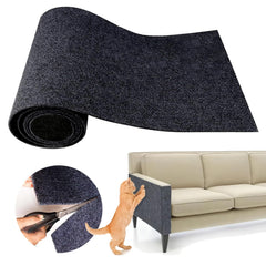 SREBAY cat scratching mat with adhesive back protects furniture on multiple surfaces.