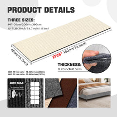 SREBAY self-adhesive cat scratch pad back easy to install on furniture.