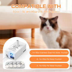 Srnona cat fountain pump USB cable highlights easy power on any USB outlet.