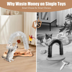 SSAWcasa 4-in-1 cat toy station for versatile indoor fun