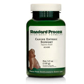 Standard Process Canine Enteric Support bottle front promotes canine digestive health.