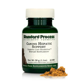 Standard Process Canine Hepatic Support bottle with label for liver health.