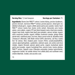 Standard Process Canine Hepatic Support powder poured into meals for daily liver support