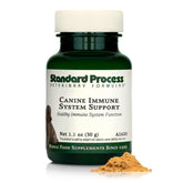 Standard Process Canine Immune Support bottle closeup highlighting immune support for dogs