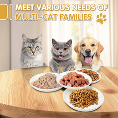 STAOVA fishbone pattern bowls ideal for households with multiple pets.