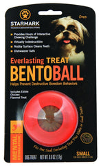 Starmark Everlasting Treat Bento Ball in use by a small dog