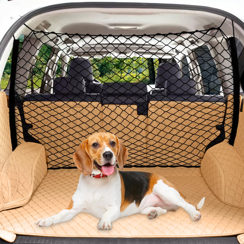 STARROAD-TIM dog car barrier net between front and back seats for safe travel.
