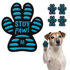 Steady Paws anti-slip paw pads on hardwood floor for safer indoor movement