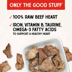 Stella & Chewy's breakable beef heart pieces ideal for small pets.