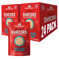 Stella & Chewy's Shredrs pouch with cage-free chicken and salmon for flavorful meals