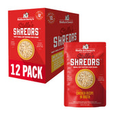 Stella & Chewy's cage-free chicken shredrs pouch tempts picky eaters with real chicken in broth.