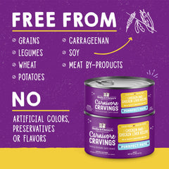 Stella & Chewy's Carnivore Cravings Purrfect Paté bone broth pour evokes hydration and flavor.