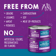 Stella & Chewy's Carnivore Cravings Savory Shreds 5.2 oz can packaging shown for adults.
