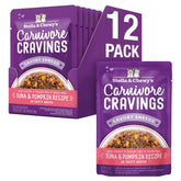 Stella & Chewy's Carnivore Cravings tuna pumpkin pouch with real meat in broth for picky eaters.