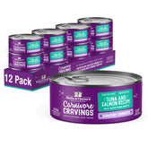Stella & Chewy's Carnivore Cravings tuna-salmon shreds in broth entice picky eaters with hydration-friendly serving.