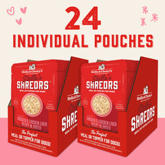 Stella & Chewy's chicken liver Shredrs texture, appealing bite for picky eaters.