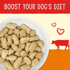 Stella & Chewy's freeze-dried raw beef dinner close-up for convenient daily feeding