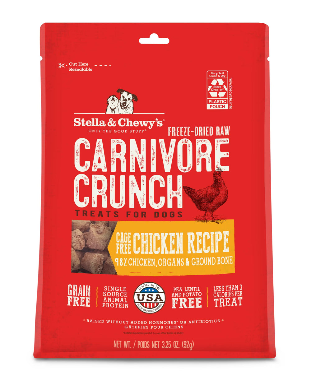 Stella & Chewy's Carnivore Crunch chicken bag for training rewards.