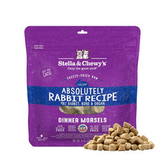 Stella & Chewy's freeze-dried rabbit dinner pack showing premium cat nutrition