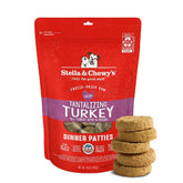Stella & Chewy's turkey patties close-up for picky eaters.