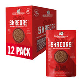 Stella & Chewy's Shredrs pouch close-up showing shredded meat texture for enticing meals