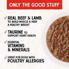Stella & Chewy's grass-fed beef and lamb texture emphasizes premium ingredients