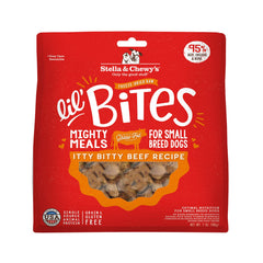 Stella & Chewy's Lil' Bites beef morsels for small breeds, high palatability.