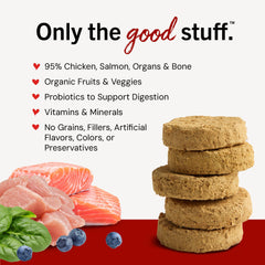 Stella & Chewy's raw dinner patties served in bowl enhances palatability and texture.