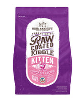 Stella & Chewy's raw coated kitten kibble bag front showing cage-free chicken emphasis