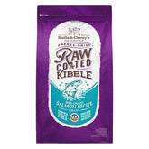 Stella & Chewy's raw-coated kibble packaging highlights premium ingredients for easy feeding.