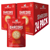 Stella & Chewy's Shredrs pouch packaging highlights grass-fed beef and chicken for picky eaters.