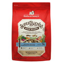 Stella & Chewy's SuperBlends bag closeup for a nutrient-dense dog meal.