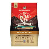Stella & Chewy's Wild Red kibble closeup highlights high-protein meat-forward nutrition for active dogs.