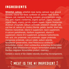 Stella & Chewy's Wild Red Ocean Recipe ingredients panel highlights barley and oatmeal