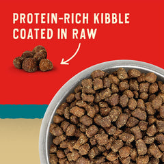 Stella & Chewy's Wild Red kibble close-up highlights raw-coated texture for rich taste