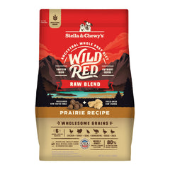 Stella & Chewy's Wild Red Raw Blend bag front showcasing protein-rich nutrition for active dogs