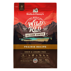 Stella & Chewy's Wild Red raw-coated kibble in a bowl, protein-rich.