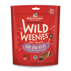 Stella & Chewy's Wild Weenies bag front for easy training rewards.